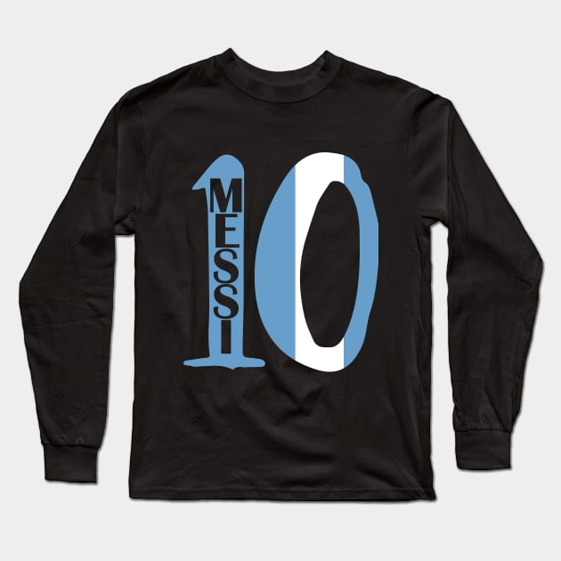 Lionel Messi Long Sleeve T-Shirt by hristartshop